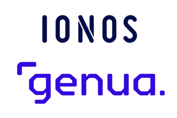 Die Logos von Ionos und genua